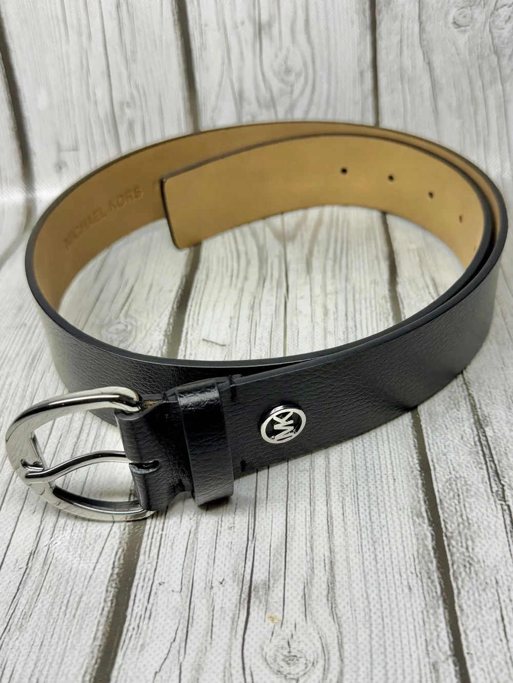 BRAND NEW Michael Kors Small Black Women's 38 mm Pebble Belt